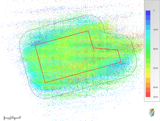 Maximum depth heatmap